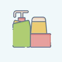 Icon Hygiene Items. related to Backpacker symbol. doodle style. simple design editable. simple illustration vector