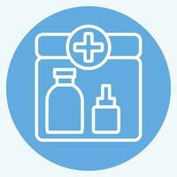 Icon First Aid Kit. related to Backpacker symbol. blue eyes style. simple design editable. simple illustration vector