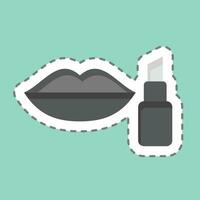 Sticker line cut Lip Balm. related to Backpacker symbol. simple design editable. simple illustration vector