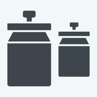 Icon Canister. related to Backpacker symbol. glyph style. simple design editable. simple illustration vector