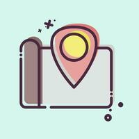 Icon Map. related to Backpacker symbol. MBE style. simple design editable. simple illustration vector