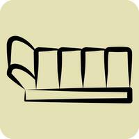 Icon Sleeping Bed. related to Backpacker symbol. hand drawn style. simple design editable. simple illustration vector