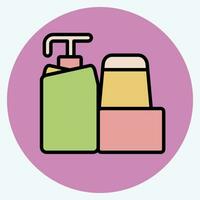 Icon Hygiene Items. related to Backpacker symbol. color mate style. simple design editable. simple illustration vector