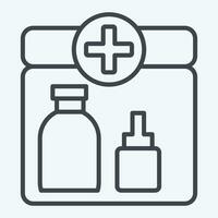 Icon First Aid Kit. related to Backpacker symbol. line style. simple design editable. simple illustration vector