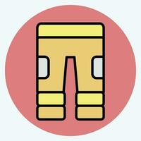 Icon Hiking Pants. related to Backpacker symbol. color mate style. simple design editable. simple illustration vector