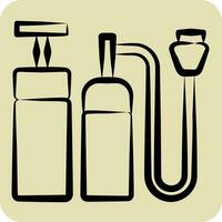 Icon Hand Pump. related to Backpacker symbol. hand drawn style. simple design editable. simple illustration vector