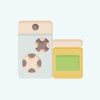 Icon Backpacking Food. related to Backpacker symbol. flat style. simple design editable. simple illustration vector