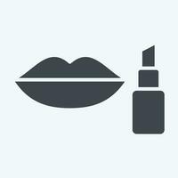 Icon Lip Balm. related to Backpacker symbol. glyph style. simple design editable. simple illustration vector