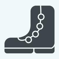 Icon Hiking Boots. related to Backpacker symbol. glyph style. simple design editable. simple illustration vector