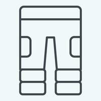 Icon Hiking Pants. related to Backpacker symbol. line style. simple design editable. simple illustration vector