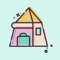 Icon Tent. related to Backpacker symbol. MBE style. simple design editable. simple illustration vector