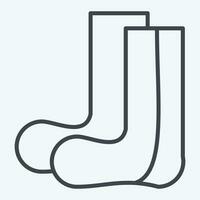 Icon Hiking Socks. related to Backpacker symbol. line style. simple design editable. simple illustration vector