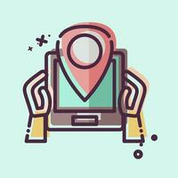 Icon GPS. related to Backpacker symbol. MBE style. simple design editable. simple illustration vector