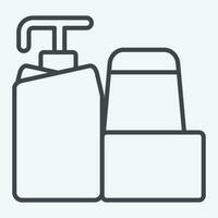 Icon Hygiene Items. related to Backpacker symbol. line style. simple design editable. simple illustration vector