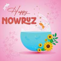 iraní nuevo año. contento nowruz día antecedentes vector