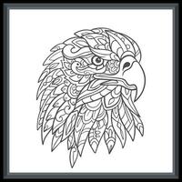 Eagle head mandala arts isolated on white background. vector