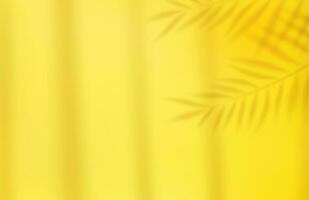 3d Empty light studio abstract background with spotlight effect and tropical palm leaves shadow. concept for your graphic design poster banner and backdrop. 3d rendering. Vector illustration