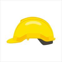 construcción casco icono. amarillo difícil sombrero trabajador la seguridad aislado en blanco antecedentes. lata ser usado casco icono para web y móvil teléfono aplicaciones vector ilustración en plano estilo