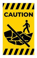 Warning Sign Keep Off Rocks vector