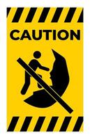 Campground Sign, No Climbing on Rocks vector