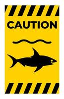 advertencia mantener fuera , tiburón de vista normal vector