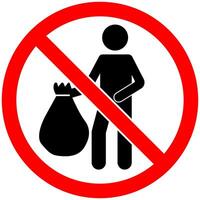 Symbol No Dumping Sign vector