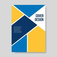 Set of book cover brochure designs in geometric style. Vector illustration.