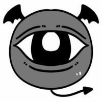 eye with a halloween icon illustration design photo