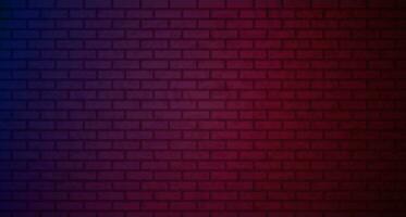 Lighting Effect red and blue on brick wall for background party happy new year happiness concept. brick wall text place, brickwork message background area. Vector illustration.