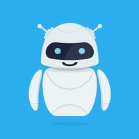 Chatbot icon. Customer support service chat bot. Chatbot robot concept. Vector illustration in flat style