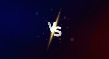 Versus screen. Modern versus background with luxury style.vs collision on a red-blue background, confrontation concept, competition vs match game, martial battle vs sport. Versus battle vector