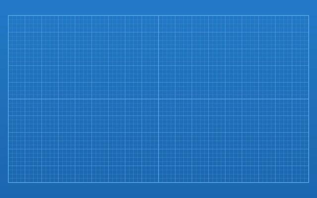 Blueprint background. Blue lined architecture backdrop. Technical industrial concept illustration. Wide wallpaper, pattern digital paper. Blank template. vector illustration.