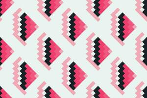 Geometric seamless pattern. Abstract geometric graphic design with black, pink and white color vector