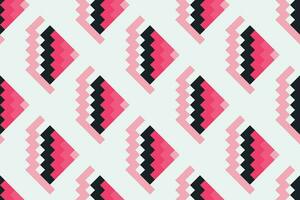 Geometric seamless pattern. Abstract geometric graphic design with black, pink and white color vector