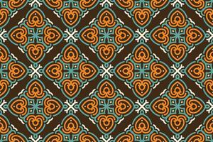 Seamless geometric pattern with floral elements on white background. vintage vector abstract design. Decorative lattice in Arabic style. Background for textile, fabric and wrapping.