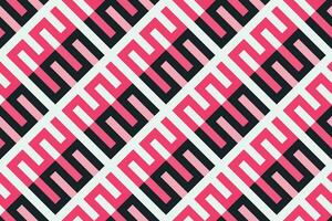 Geometric seamless pattern. Abstract geometric graphic design with black, pink and white color vector