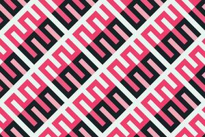 Geometric seamless pattern. Abstract geometric graphic design with black, pink and white color vector