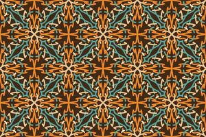 Seamless geometric pattern with floral elements on white background. vintage vector abstract design. Decorative lattice in Arabic style. Background for textile, fabric and wrapping.