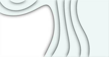 White cut curve abstract background pattern of lines and waves photo