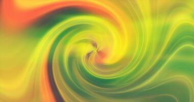 Green background of twisted swirling energy magical glowing light lines abstract background photo