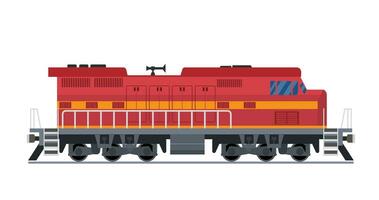 carga tren aislado en blanco antecedentes. ferrocarril locomotora icono. carga tren en ferrocarril. vector ilustración en plano estilo