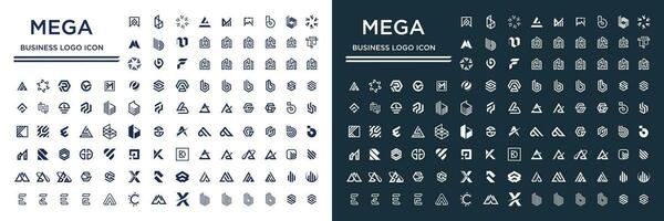 Set of collection mega corporate logo design element vector icon idea with creative concept style