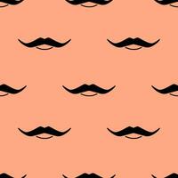 Mustache seamless pattern. Male mouth with moustache repeated ornament. Vector illustration design for textile, fabric, background, wrapper, cover.