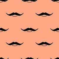 Mustache seamless pattern. Male mouth with moustache repeated ornament. Vector illustration design for textile, fabric, background, wrapper, cover.