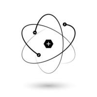 Atom icon, vector illustration