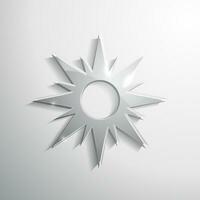 Glass weathet vector icon of sun