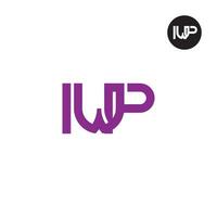 letra iwp monograma logo diseño vector