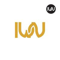 Letter IWN Monogram Logo Design vector