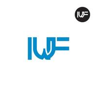 letra iwf monograma logo diseño vector