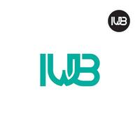 Letter IWB Monogram Logo Design vector